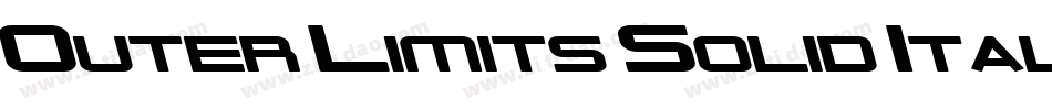 Outer Limits Solid Italic字体转换